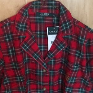 RALPH LAUREN red and green flannel pajamas